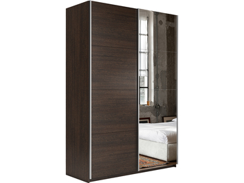 Шкаф-купе Прайм 2-х дверный (ЛДСП, зеркало)