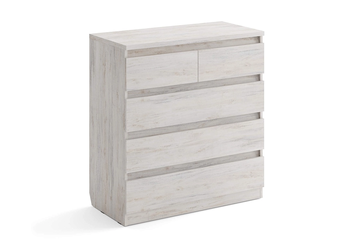 Белый комод Aksel 5 ящиков