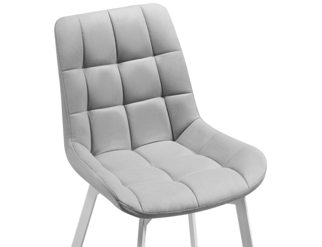 Стул на металлокаркасе Челси белый/светло-серый (Арт.489744)
