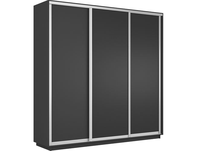 Шкаф-купе Экспресс Люкс 3-х дверный (ЛДСП), Серый диамант