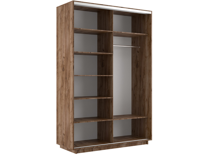 Шкаф-купе Экспресс Люкс 2-х дверный (Фото №1022 Улица), Дуб табачный