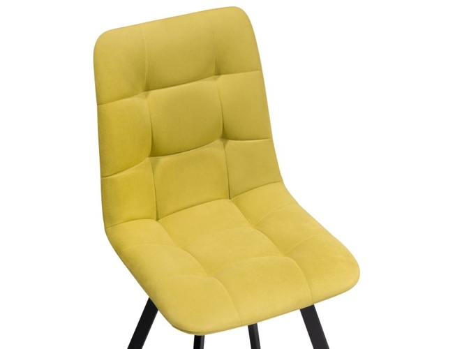 Стул на металлокаркасе Чилли черный/горчичный (Арт.489710)