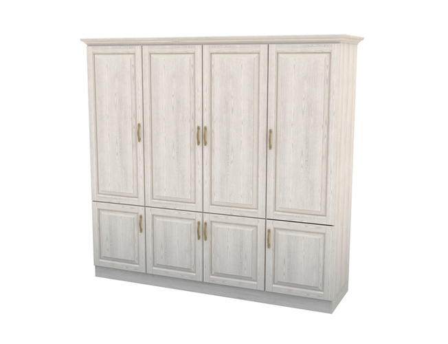 Белый шкаф распашной 4-х створчатый Эдем беленый дуб