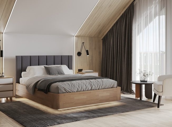 Парящая кровать FlyWood Lite (береза)