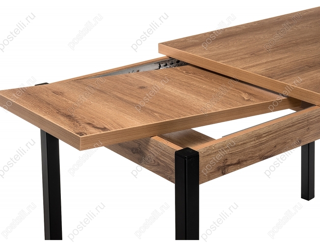 Стол Оригон дуб горный/черный матовый (Арт. 368665) раздвижной