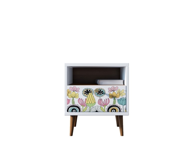 Тумбочка Berber с одним ящиком 3 принт (Арт BB06/Print_03)