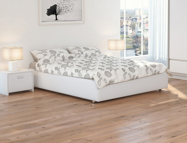 Белая кровать без изголовья Como 1 Base