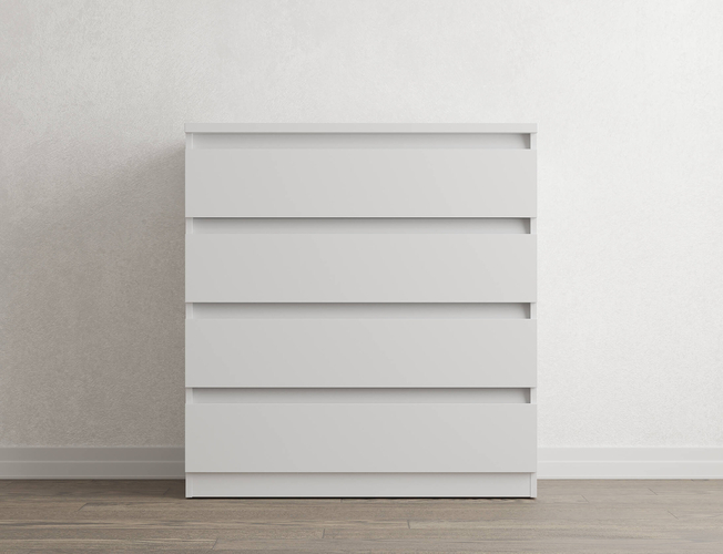 Белый комод Aksel