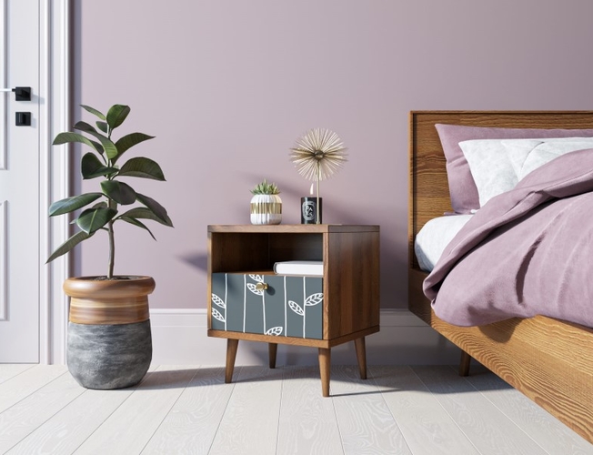 Тумбочка Berber с одним ящиком 18 принт (Арт BB06/Print_18)