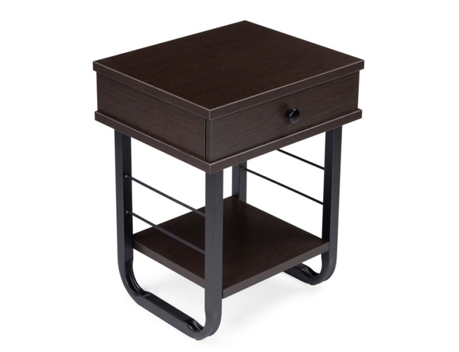 Прикроватная тумба Малгома черная/ венге (Арт.511607)