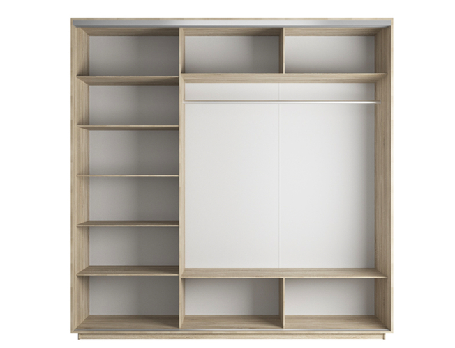 Шкаф-купе Экспресс 3-х дверный (Фото №1015 Морские волны), Сонома