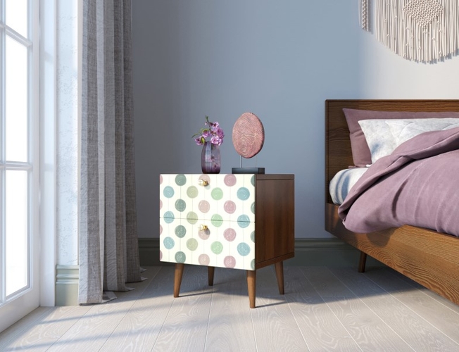 Тумбочка Berber с двумя ящиками 24 принт (Арт BB03/Print_24)