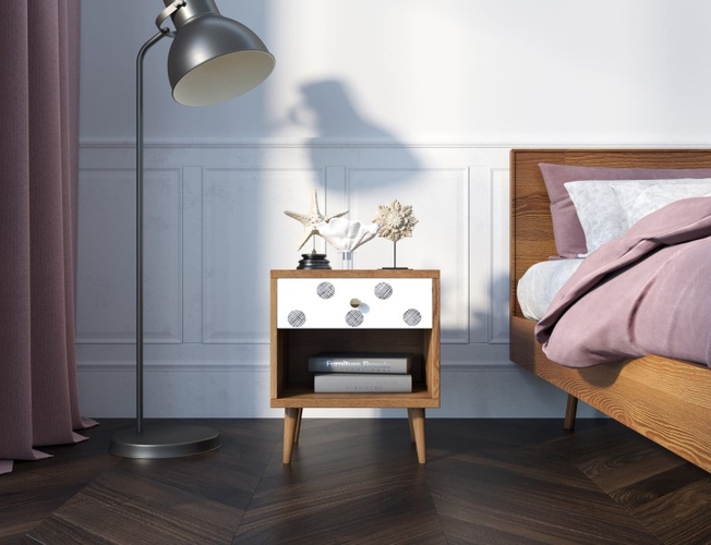 Тумбочка Berber с открытой полкой 35 принт (Арт BB33/Print_35)