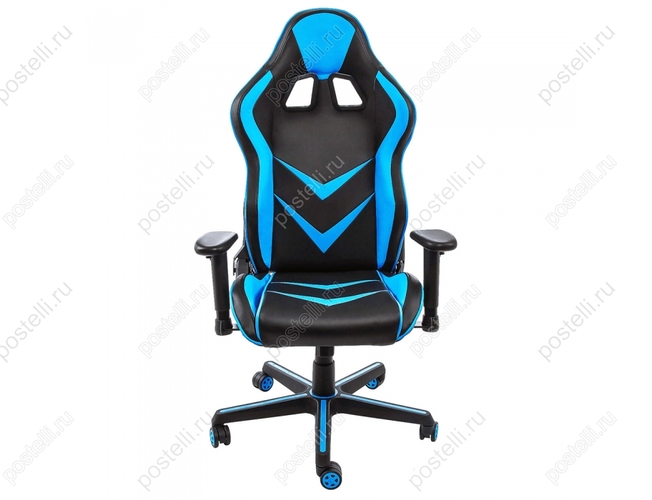 Игровое кресло Racer черное/голубое (Арт. 1856)